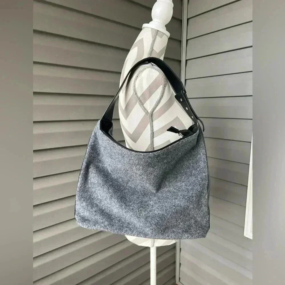 ASOS Gray felt large slouch tote bag
